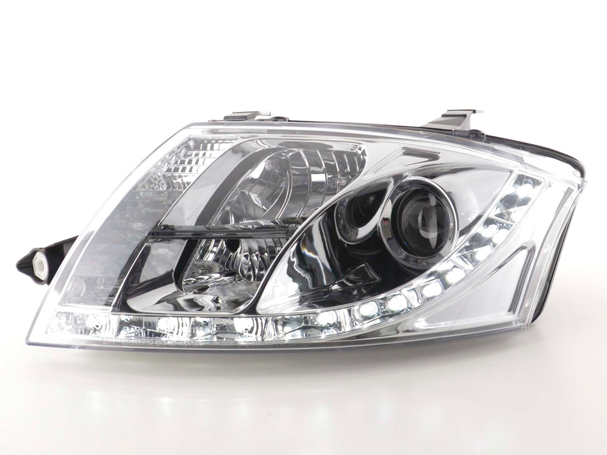 Scheinwerfer Set Daylight LED TFL-Optik BMW 3er Coupe, Cabrio Typ E36 92-98 chrom Scheinwerfer Set Daylight LED TFL-Optik BMW 3er Coupe, Cabrio Typ E36 92-98 chrom